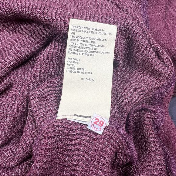 Anthropologie x Maeve Sweater Women's Medium Burgundy Cowl Neck Pullover Tunic - Picture 4 of 12